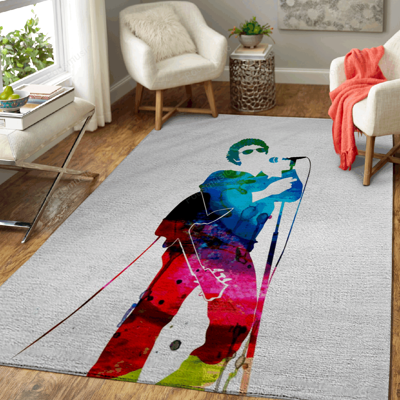 Lou Reed Watercolor Music Legends Art For Fans Area Rug Living Room Carpet Rug Regtangle Carpet Floor Decor Home Decor