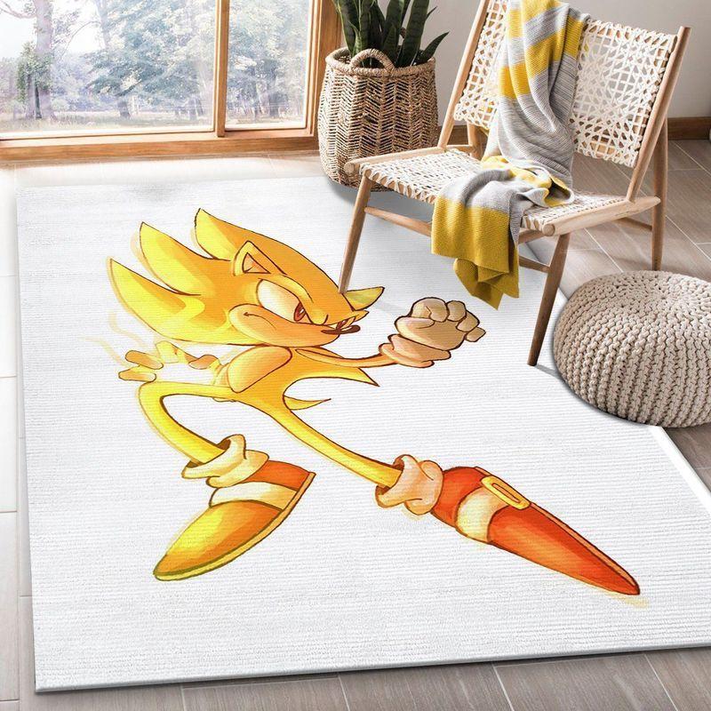 Lourdes Mancini Sonic The Hedgehog 1 Area Rug Living Room And Bed Room Rug Rug Regtangle Carpet Floor Decor Home Decor