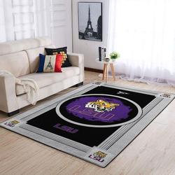 Lsu Tigers Area Rugs Ncaa Football Living Room Carpet Team Logo 20030338