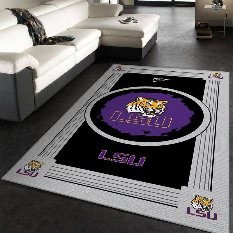 Lsu Tigers Ncaa 1 Area Rug Living Room And Bed Room Rug Rug Regtangle Carpet