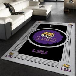 Lsu Tigers Ncaa 1 Area Rug Living Room And Bed Room Rug Rug Regtangle Carpet