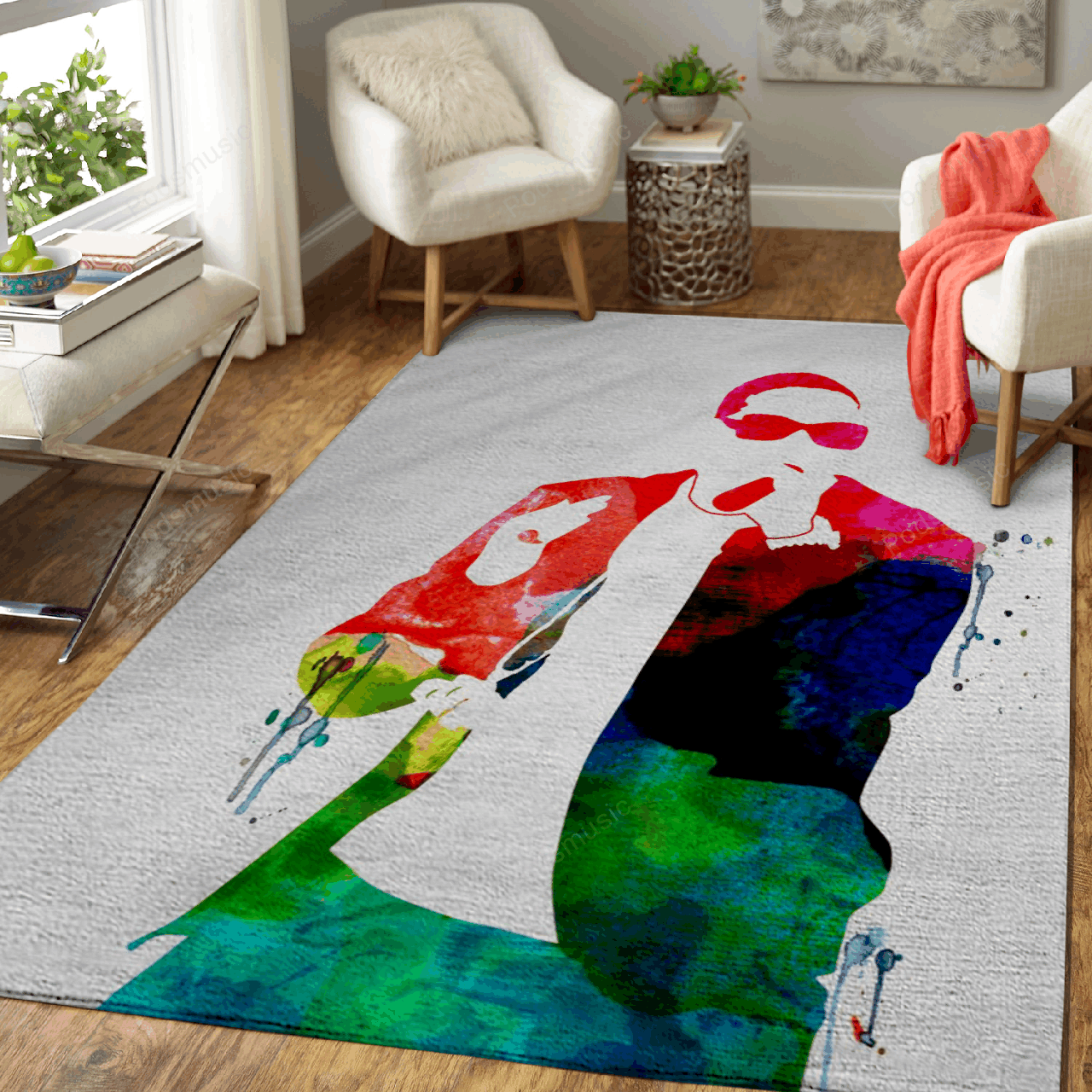 Ludacris Watercolor Music Legends Art For Fans Area Rug Living Room Carpet Rug Regtangle Carpet Floor Decor Home Decor