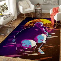 Mac Miller Hip Hop Artwork Music Synthwave 80S Art For Fans Area Rug Living Room Carpet Rug Regtangle Carpet Floor Decor Home Decor