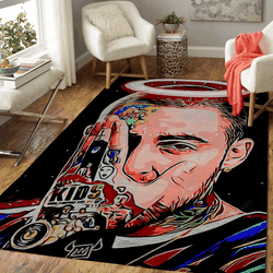 Mac Miller Music Painting Art For Fans Area Rug Living Room Carpet Rug Regtangle Carpet Floor Decor Home Decor