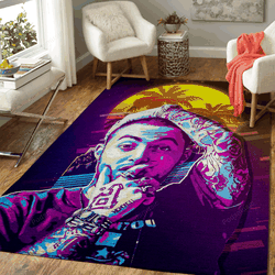Mac Miller Portrait 80S Artwork Music Synthwave 80S Art For Fans Area Rug Living Room Carpet Rug Regtangle Carpet Floor Decor Home Decor