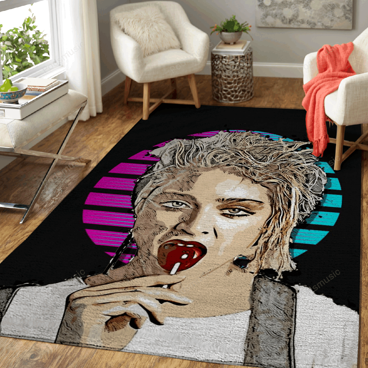 Madonna Retro Art Music Art For Fans Area Rug Living Room Carpet Rug Regtangle Carpet Floor Decor Home Decor