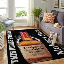 Maker Mark Area Rug Living Room Rug Home Decor This House Runs On Ofd 20030913