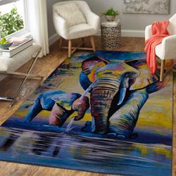 Mama And Baby Elephant Area Rug Living Room Rug Home Decor 1910163 Ofd