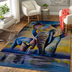 Mama & Baby Elephant Area Rug 1910163 Ofd Area Rug Living Room Carpet Rug Regtangle Carpet Floor Decor Home Decor