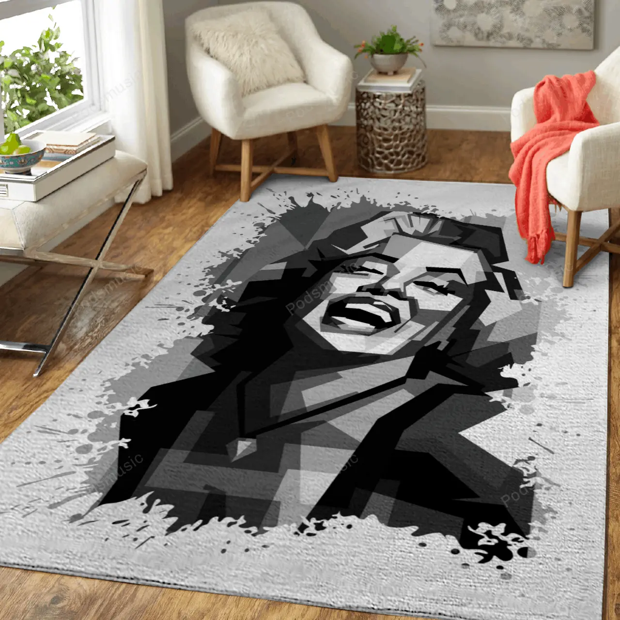 Marilyn Monroe Grayscale Music Art For Fans Area Rug Living Room Carpet Rug Regtangle Carpet Floor Decor Home Decor
