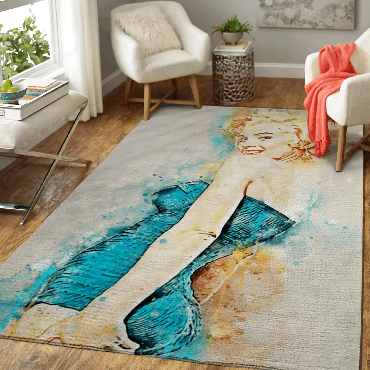 Marilyn Monroe Music World Art For Fans Area Rug Living Room Carpet Rug Regtangle Carpet Floor Decor Home Decor