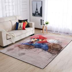 Mario Area Rug Gaming Rug Regtangle Carpet Floor Decor Home Decor