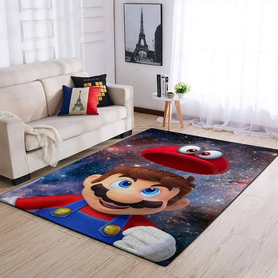 Mario Area Rug Living Room Rug Home Decor Nintendo Video Game Gfd 1910101