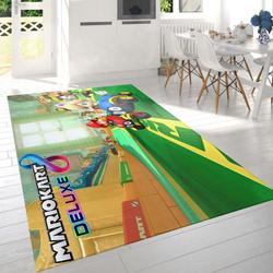 Mario Kart 8 Deluxe Luigi Rosalina Area Rug Living Room And Bed Room Rug Rug Regtangle Carpet Floor Decor Home Decor