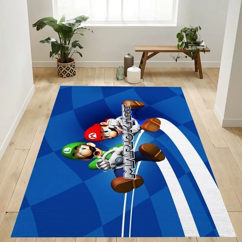 Mario Kart Wii 2 Area Rug Living Room And Bed Room Rug Rug Regtangle Carpet Floor Decor Home Decor