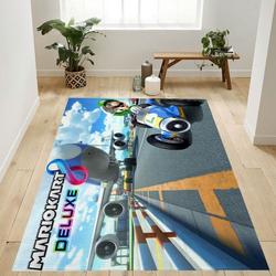 Mario Mario Kart 8 Deluxe Luigi Area Rug Living Room And Bed Room Rug Rug Regtangle Carpet Floor Decor Home Decor