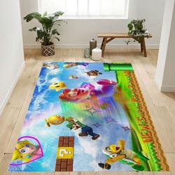 Mario New Super Mario Bros Wii Bowser Goomba Koopa Troopa Area Rug Living Room And Bed Room Rug Rug Regtangle Carpet Floor Decor Home Decor