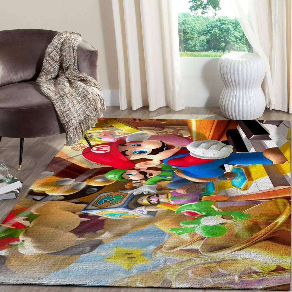 Mario Vs Luigi’S Superstar Saga Nintendo Switch Fn070224 Gaming Area Rug Rug Regtangle Carpet Floor Decor Home Decor