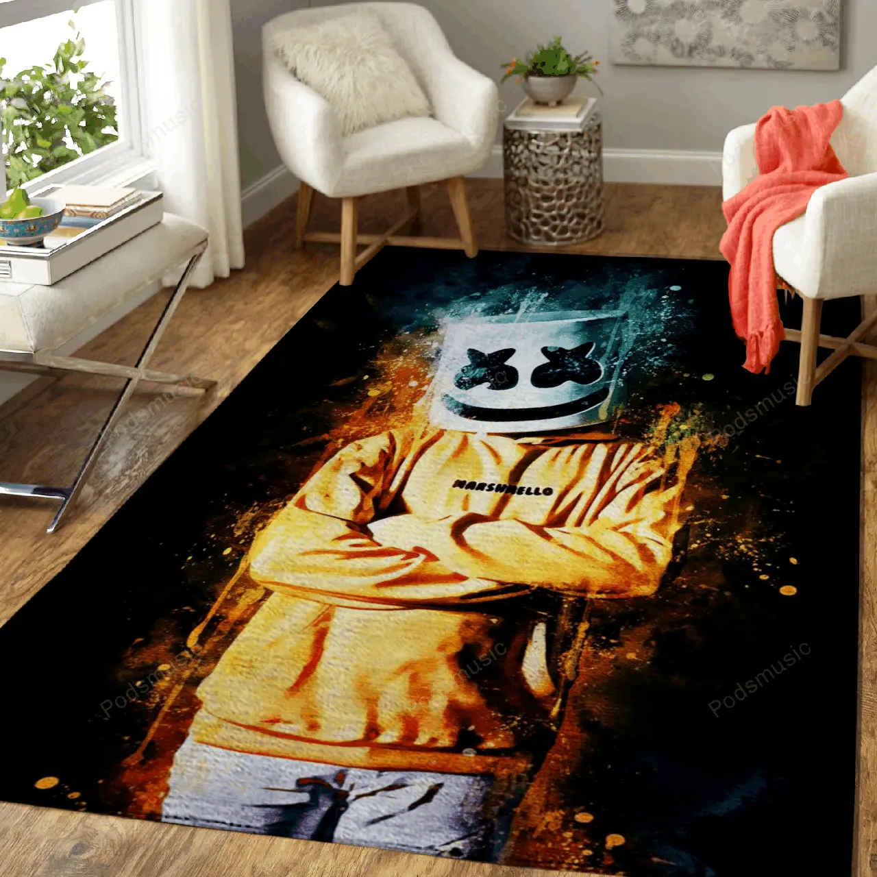 Marshmellow Music World Art For Fans Area Rug Living Room Carpet Rug Regtangle Carpet Floor Decor Home Decor