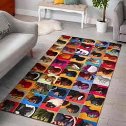 Marvel Comics Collage Head Area Rug Living Room Rug Home Decor Carpet Living Room
