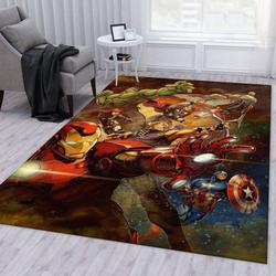 Marvel Comics Mcu Avengers In Action Area Rug Living Room And Bed Room Rug Rug Regtangle Carpet Floor Decor Home Decor