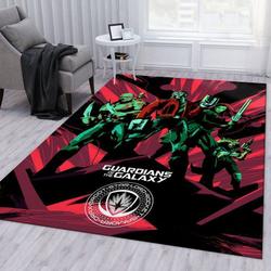 Marvel Mcu Guardians Of The Galaxy Star Lord Gamora Rocket Baby Groot Drax Area Rug Living Room And Bed Room Rug