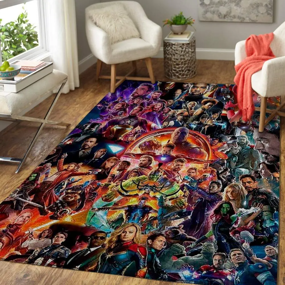 Marvel Superhero Area Rug All In One Movie Rug Regtangle Carpet Floor Decor Home Decor