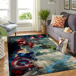 Marvel Superhero Area Rug Living Room Rug Home Decor Avengers Movie Ofd 19120714