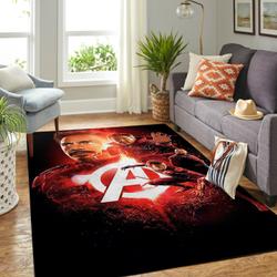 Marvel Superhero Area Rug Red Avengers Movie Rug Regtangle Carpet Floor Decor Home Decor