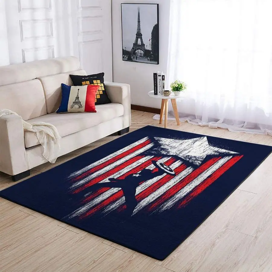Marvel Superhero Captain America Area Rug Living Room Rug Home Decor Movie Ofd 190918