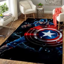 Marvel Superhero Captain America Area Rug Living Room Rug Home Decor Movie Ofd 19091802