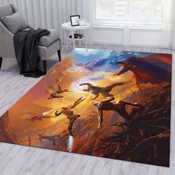 Marvel Superheroes Avenger Vs Thanos Battle Area Rug Living Room