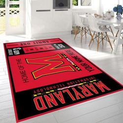NCAA Maryland Terrapins Dhcdhc0310Dz Rug Living Room Rug Home Decor 2