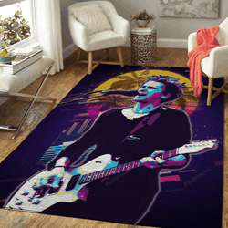 Matthew James Bellamy Artwork Music Synthwave 80S Art For Fans Area Rug Living Room Carpet Rug Regtangle Carpet Floor Decor Home Decor