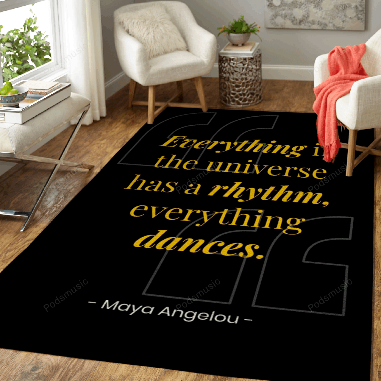 Maya Angelou Music Inspiring Quotes Art For Fans Area Rug Living Room Carpet Rug Regtangle Carpet Floor Decor Home Decor