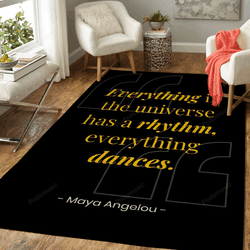 Maya Angelou Music Inspiring Quotes Art For Fans Area Rug Living Room Carpet Rug Regtangle Carpet Floor Decor Home Decor