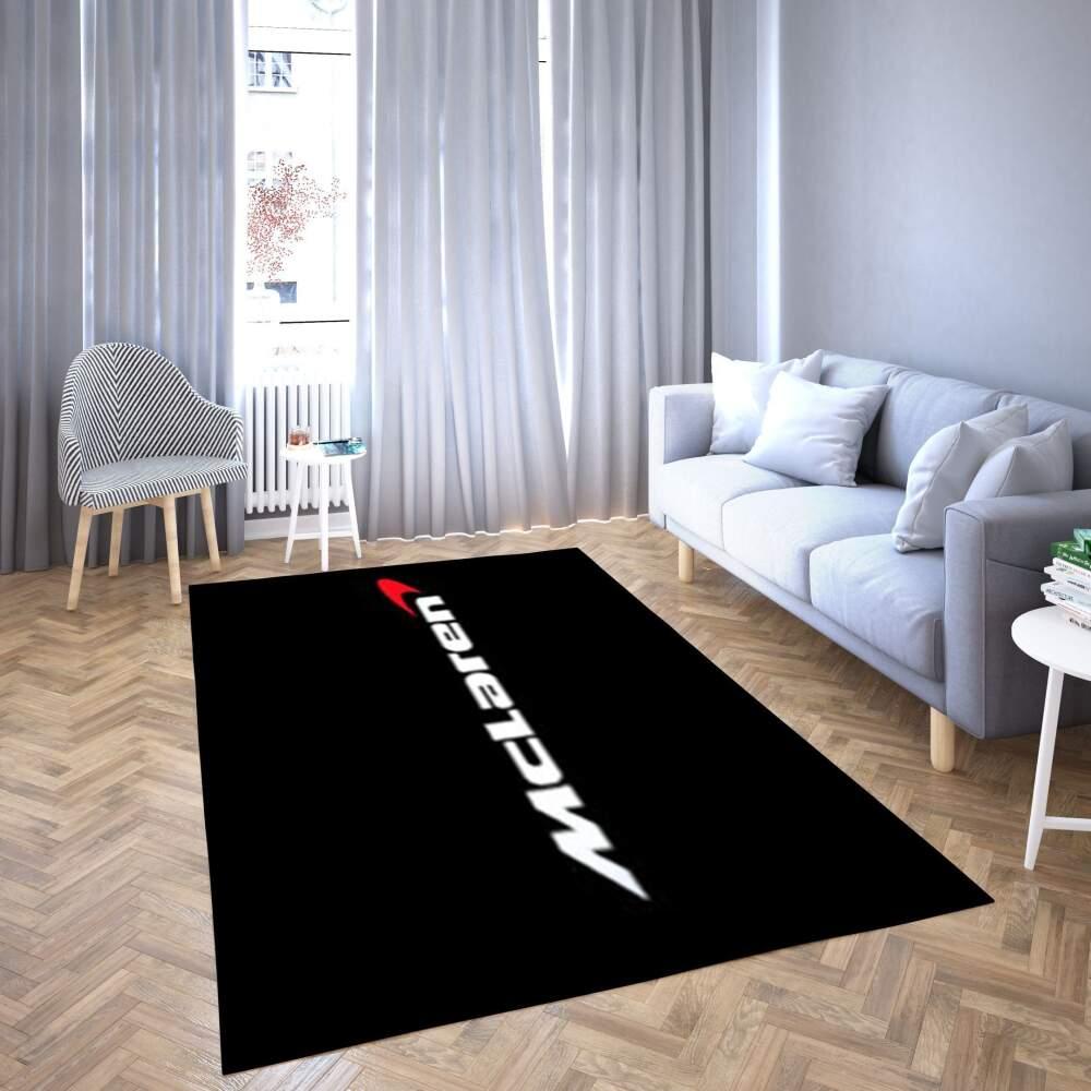 Mclaren Logo Area Rug Black & White Living Room Carpet Rug Regtangle Carpet Floor Decor Home Decor