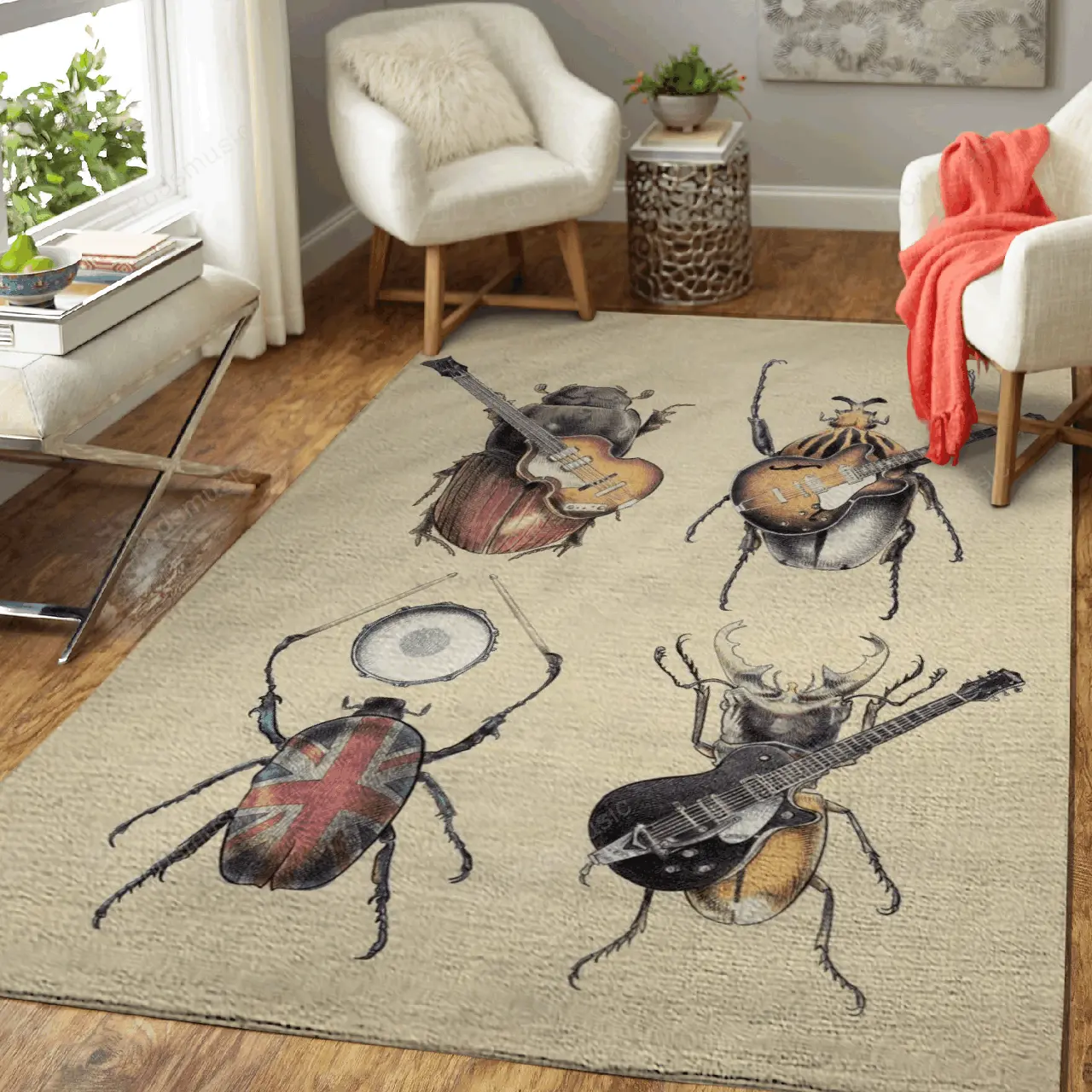 Meet The Beetles Music Art For Fans Area Rug Living Room Carpet Rug Regtangle Carpet Floor Decor Home Decor