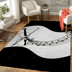 Melodies Violin Music Art For Fans Area Rug Living Room Carpet Rug Regtangle Carpet Floor Decor Home Decor