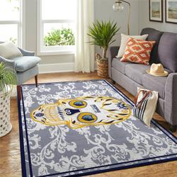 Memphis Grizzlies Nba Skull Flower Style Living Room Rug Regtangle Carpet