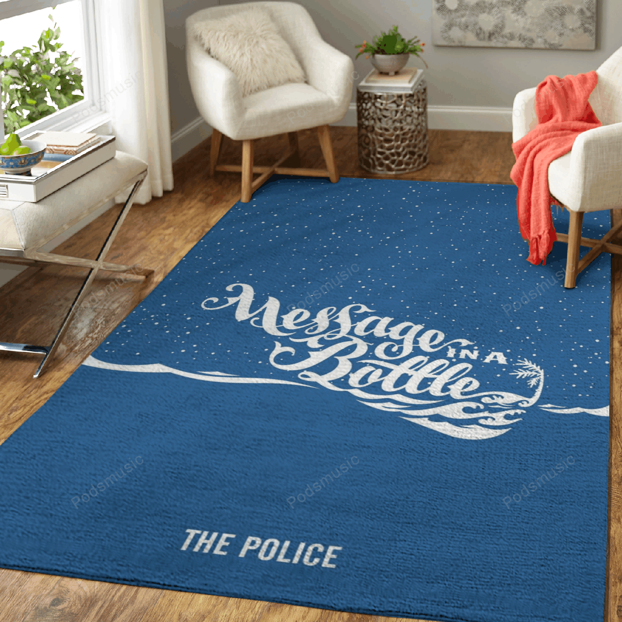 Message In A Bottle Music Art For Fans Area Rug Living Room Carpet Rug Regtangle Carpet Floor Decor Home Decor
