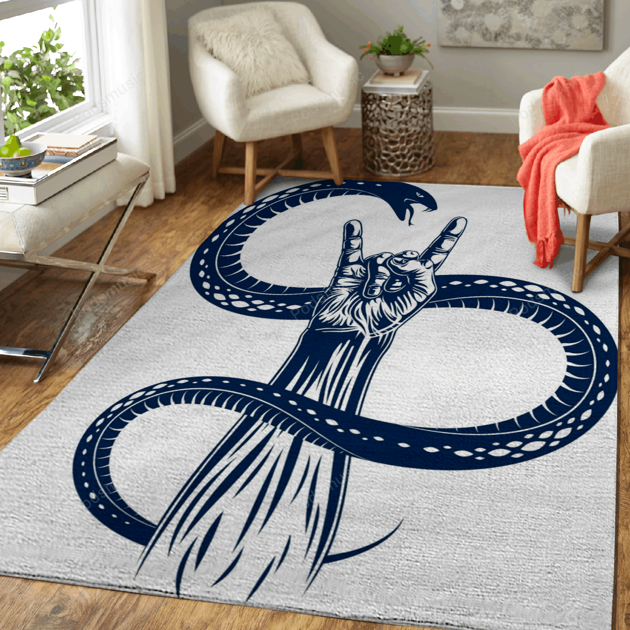 Metal Hand Music Art For Fans Area Rug Living Room Carpet Rug Regtangle Carpet Floor Decor Home Decor