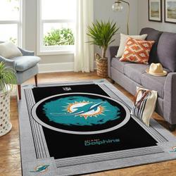 Miami Dolphins Nfl Football Sfd 20030313 Living Room Rug Regtangle Carpet