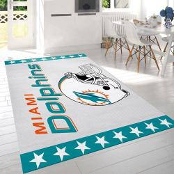 Miami Dolphins Helmet Nfl Team Logo Rug Living Room Rug Us Gift Decor
