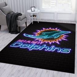 Miami Dolphins Nfl 10 Living Room And Bed Room Rug Rug Regtangle Carpet