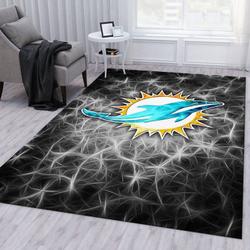 Miami Dolphins Nfl 12 Living Room And Bed Room Rug Rug Regtangle Carpet