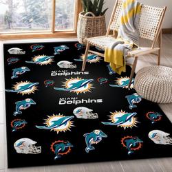 Miami Dolphins Nfl 15 Living Room And Bed Room Rug Rug Regtangle Carpet