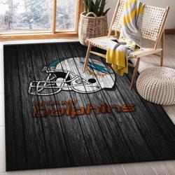 Miami Dolphins Nfl 22 Living Room And Bed Room Rug Rug Regtangle Carpet