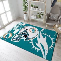 Miami Dolphins Nfl 23 Living Room And Bed Room Rug Rug Regtangle Carpet