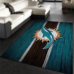 Miami Dolphins Nfl 28 Area Rug Living Room And Bed Room Rug Regtangle Carpet